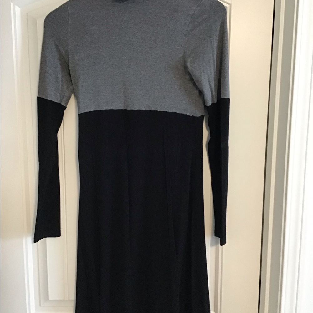 Elegant Gray and Black Women's Dress
